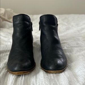 Black Leather Ankle Boots